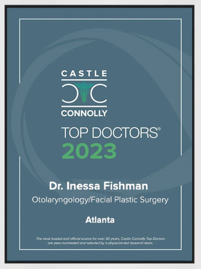 Castle Connelly Award Top Doctors 2023 - Dr. Inessa Fishman - Atlanta, GA